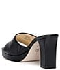 Color:Black - Image 4 - Elyzza Leather Slide Dress Sandals