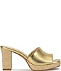 Jessica Simpson Elyzza Raffia Platform Block Heel Square Toe Slide Sandals - Image 2
