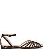 Jessica Simpson Eulean Leopard Caged Ankle Wrap Flat Sandals - Image 2