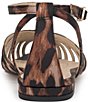 Jessica Simpson Eulean Leopard Caged Ankle Wrap Flat Sandals - Image 3