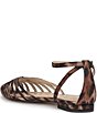 Jessica Simpson Eulean Leopard Caged Ankle Wrap Flat Sandals - Image 4
