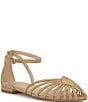 Jessica Simpson Eulean Raffia Strappy Caged Ankle Wrap Flat Sandals - Image 1