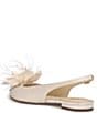 Color:Off White - Image 4 - Evito Satin Flower Feather Dress Slingback Flats