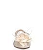 Color:Off White - Image 5 - Evito Satin Flower Feather Dress Slingback Flats