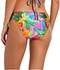 Jessica Simpson Feel The Love Side Shirred Hipster Swim Bottom, Color:Hot Pink Multi - Image 2