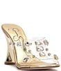 Color:Clear - Image 1 - Ganisa Clear Jeweled Wedge Dress Sandals