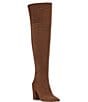 Color:Tobacco - Image 1 - Habella Faux Suede Pointed Toe Over-the-Knee Boots