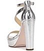 Color:Silver - Image 4 - Iley Snake Embossed Platform Dress Sandals