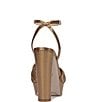 Color:Bronze - Image 3 - Immie Ankle Strap Embossed Platform Dress Sandals