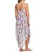 Color:White Multi - Image 2 - In Stitches Floral Print Lace-Up V-Neck Swim Cover-Up Dress