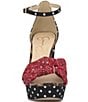 Color:Red Muse - Image 5 - Islyn Printed Knotted Platform Sandals