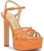 Jessica Simpson Itzari Croc Embossed Double Platform Dress Sandals - Image 1