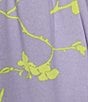 Color:Sweet Lavender/Hidden Lotus - Image 4 - Jacinda High Rise Printed Tailored Coordinating Shorts