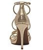 Color:Gold - Image 3 - Jaeya Metallic Rhinestone Strappy Dress Sandals
