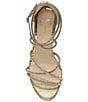 Color:Gold - Image 6 - Jaeya Metallic Rhinestone Strappy Dress Sandals