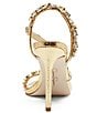 Color:Gold/Clear - Image 3 - Jaycin Rhinestone Asymmetrical Metallic Dress Sandals