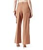 Color:Brownie - Image 2 - Jenna High Rise Pleated Wide Leg Cargo Pants