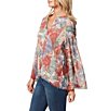 Color:Paisley Patch - Image 3 - Jenna Printed Long Wide Sleeve Pullover Top