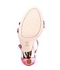 Color:Bright Pink - Image 6 - Jewelria Metallic Strappy Platform Dress Sandals
