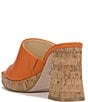 Color:Tangerine - Image 4 - Kashet Cork Heel Platform Sandals