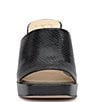 Color:Black - Image 5 - Kashet Snake Embossed Platform Sandals