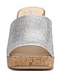 Color:Silver - Image 6 - Kashet2 Rhinestone Embellished Platform Cork Sandals