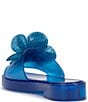 Color:Amalfi Blue - Image 4 - Kerah Rhinestone Flower Platform Jelly Slides