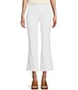 Color:White - Image 1 - Love Song High Rise Cropped Frayed Hem Flare Leg Jeans
