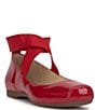Color:Red Muse - Image 1 - Mandalaye Patent Square-Toe Ballet Flats