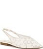 Jessica Simpson Mezzah Flower Mesh Pointed Toe Slingback Flats - Image 1