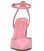 Color:Bubble Gum - Image 5 - Nazela Patent Ankle Strap Dress Pumps