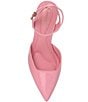Color:Bubble Gum - Image 6 - Nazela Patent Ankle Strap Dress Pumps