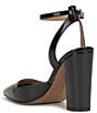 Color:Black - Image 3 - Nazela Patent Ankle Strap Dress Pumps