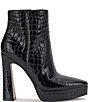 Jessica Simpson Nerix Crocodile Embossed Patent Platform Booties - Image 3