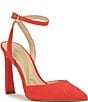 Jessica Simpson Ocanna Linen Ankle Wrap Pointed Toe Pumps - Image 1