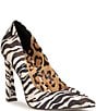 Jessica Simpson Omissia Zebra Print Pointed Toe Pumps - Image 1