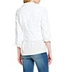 Color:White - Image 2 - Pixie Long Sleeve Classic Denim Jacket
