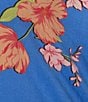 Color:Regatta/Happy Floret - Image 4 - Plus Size Amalia Floral Deep V-Neck Long Bishop Sleeve Coordinating Tie Front Kimono