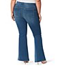 Color:High Dive - Image 2 - Plus Size Charmed Fitted Split Front Hem Flared Denim Jeans