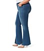 Color:High Dive - Image 3 - Plus Size Charmed Fitted Split Front Hem Flared Denim Jeans