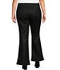 Color:Black Coated - Image 2 - Plus Size Charmed Fitted Stretch Flare Jeans
