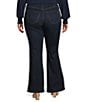 Color:Flawless - Image 2 - Plus Size High Rise Pull-On Flare Jeans