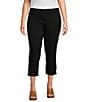 Color:Black - Image 1 - Plus Size Mika Best Friend Slouchy Skinny Jeans