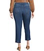 Color:Get On With It - Image 2 - Plus Size Spotlight Straight Leg High Rise Distressed Detail Crop Jeans