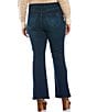Color:Flawless - Image 2 - Plus Size Stretch Pull-On Flare Leg Jeans