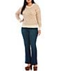 Color:Flawless - Image 3 - Plus Size Stretch Pull-On Flare Leg Jeans