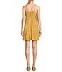Color:Butterscotch - Image 2 - Floral Print Ruffle Trim A-Line Mini Dress