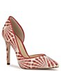 Jessica Simpson Prizma Patterned Raffia d'Orsay Pumps - Image 1