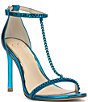 Color:Amalfi Blue - Image 1 - Qiven Chain T-Strap Dress Sandals
