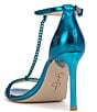 Color:Amalfi Blue - Image 4 - Qiven Chain T-Strap Dress Sandals